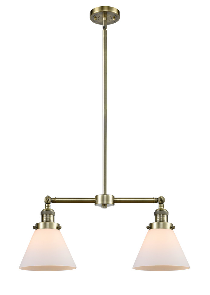 manufacturer_finish:Antique Brass|manufacturer_glass:Cased Matte White Large Cone|light_output:220.00lm|color_temperature:2200K|cri:99