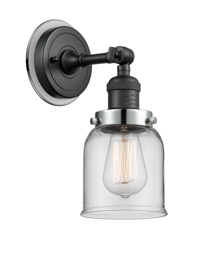 Innovations - 203BK-BPPC-HRPC-G52 - One Light Wall Sconce - Franklin Restoration - Matte Black