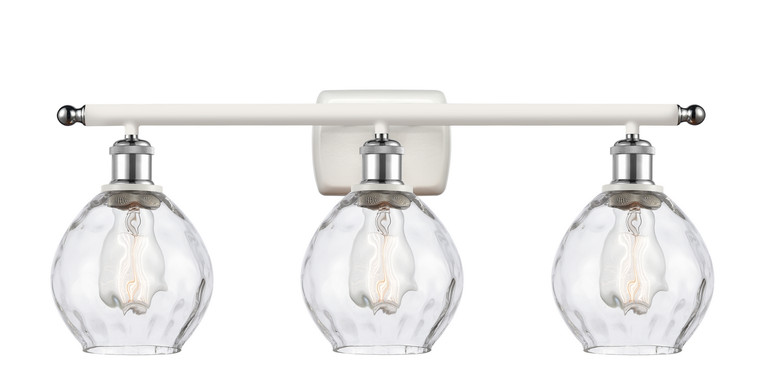 Innovations - 516-3W-WPC-G362 - Three Light Bath Vanity - Ballston - White Polished Chrome