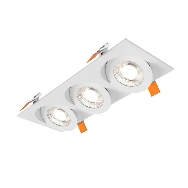 Dals - FGM4-CDW-TRIO-WH - Flat Gimbal Recessed - Pivot - White