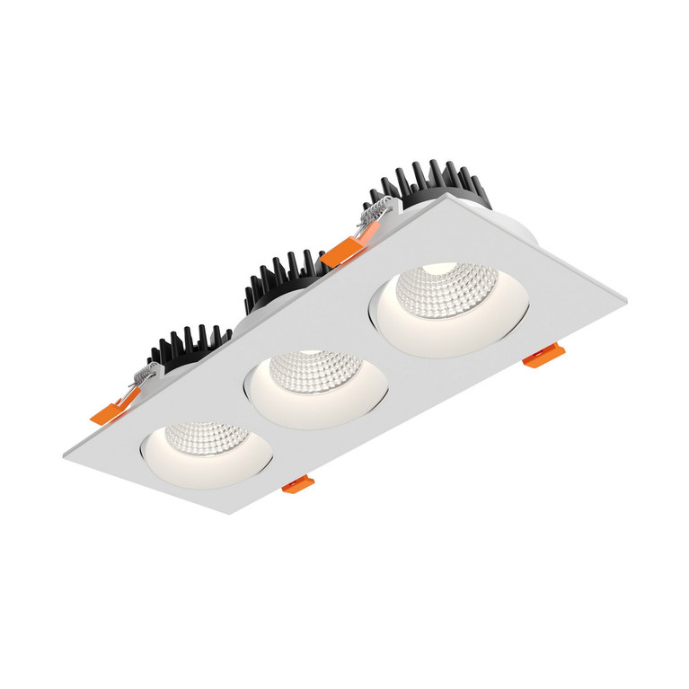 Dals - GBR35-CDW-TRIO-WH - Regressed Gimbal Downlight - Revolve - White