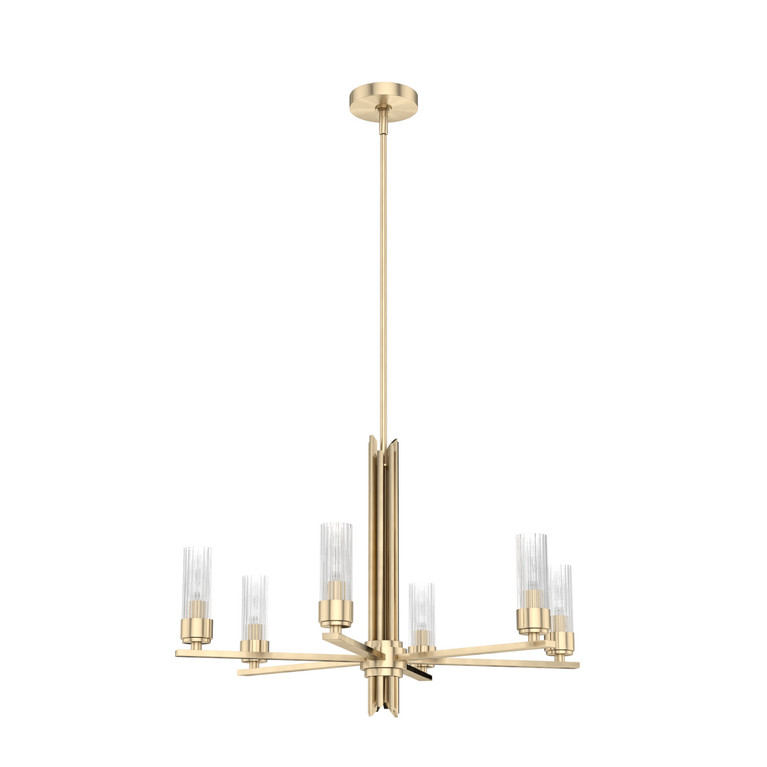 Hunter - 19785 - Six Light Chandelier - Gatz - Alturas Gold
