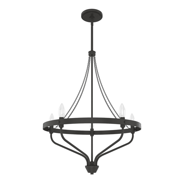 Hunter - 19794 - Five Light Chandelier - Merlin - Noble Bronze