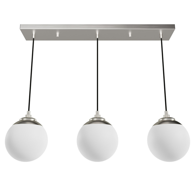 Hunter - 19799 - Three Light Pendant - Hepburn - Brushed Nickel