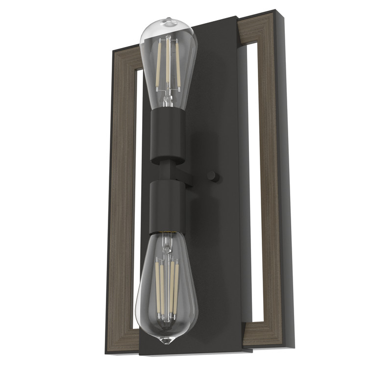 Hunter - 19816 - Two Light Wall Sconce - Woodburn - Noble Bronze