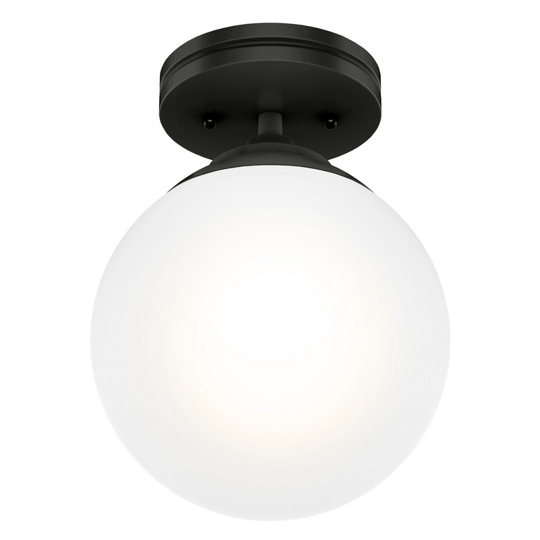 Hunter - 19872 - One Light Flush Mount - Hepburn - Matte Black