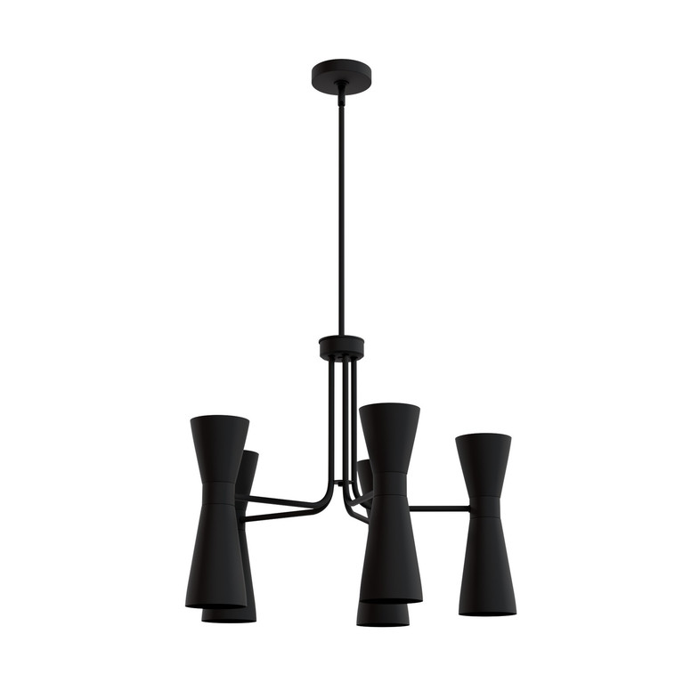 Hunter - 19896 - Ten Light Chandelier - Zola - Matte Black