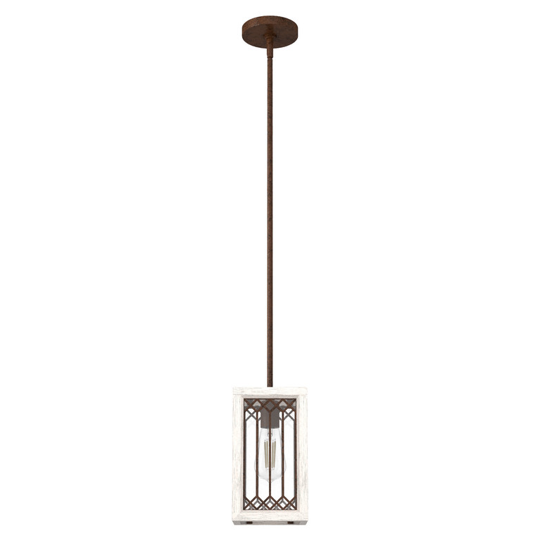 Hunter - 19974 - One Light Mini Pendant - Chevron - Textured Rust