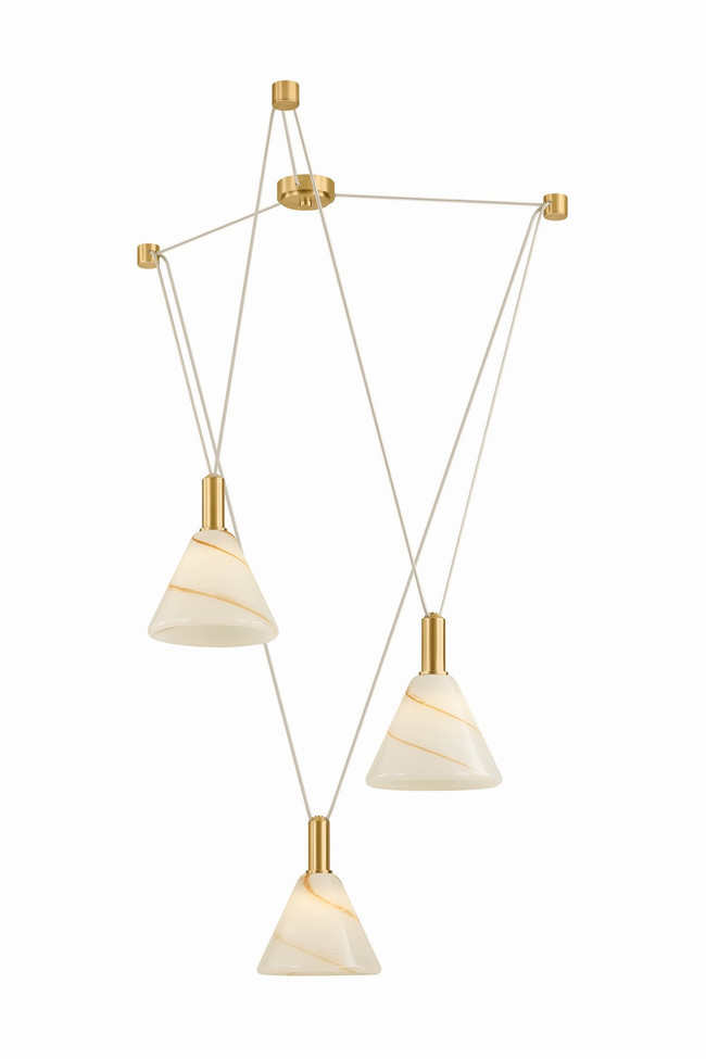 Mitzi - H1178803-AGB - Three Light Chandelier - Eileen - Aged Brass