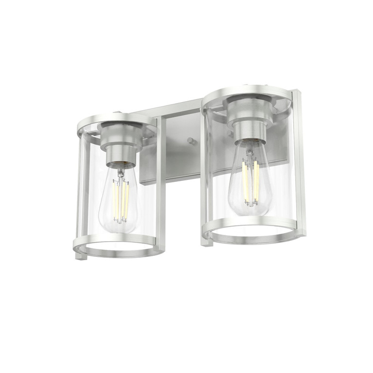 Hunter - 48002 - Two Light Bathroom Vanity - Astwood - Brushed Nickel