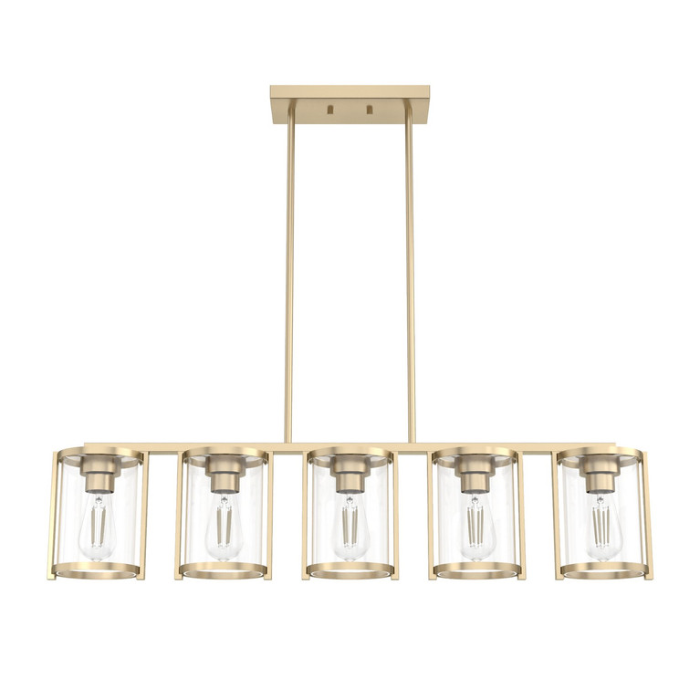 Hunter - 48014 - Five Light Chandelier - Astwood - Alturas Gold