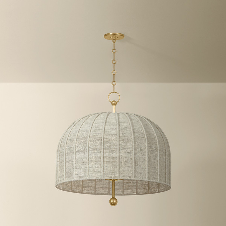 Troy Lighting - F1628-VGL - Six Light Pendant - Lonnie - Vintage Gold Leaf