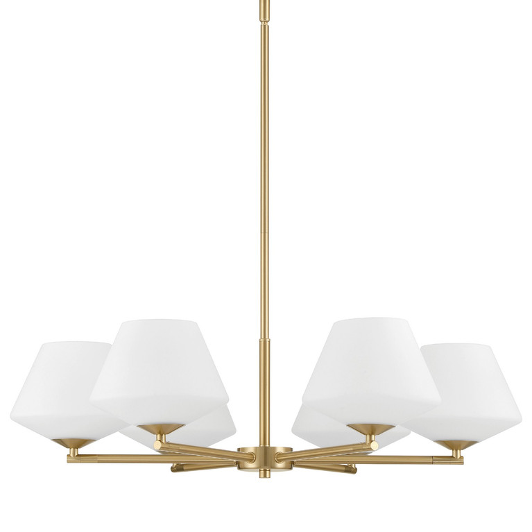 Hunter - 48097 - Six Light Chandelier - Celestial Valley - Alturas Gold