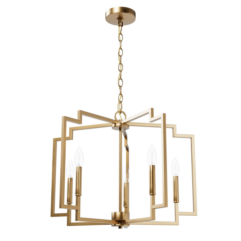 Hunter - 49072 - Five Light Chandelier - Zoanne - Alturas Gold