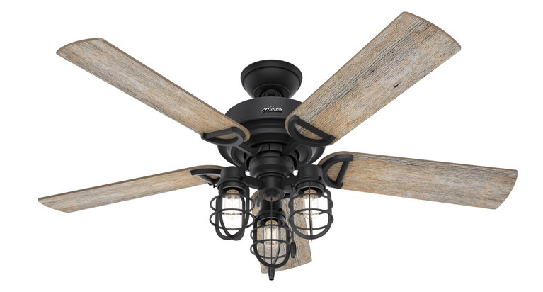 Hunter - 50409 - 52 Ceiling Fan - Starklake - Natural Black Iron