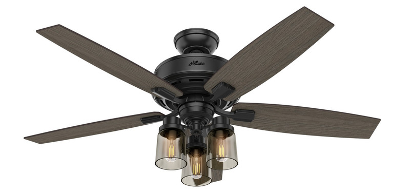 Hunter - 54189 - 52 Ceiling Fan - Bennett - Matte Black