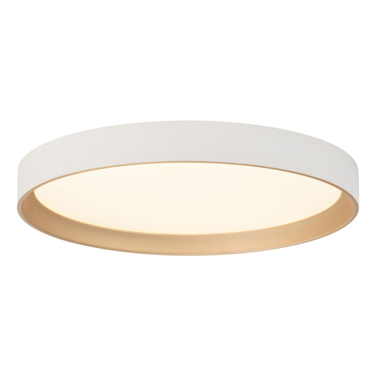 Vaxcel - C0382 - LED Flush Mount - Darien - White and Gold