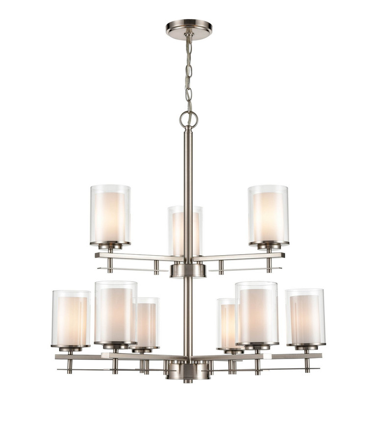 Millennium - 5519-BN - Nine Light Chandelier - Huderson - Brushed Nickel