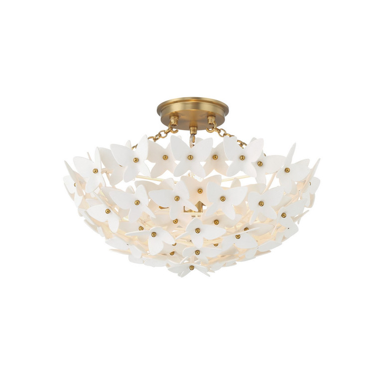 Crystorama - KLN-5200-LG - Three Light Semi Flush Mount - Killian - Luxe Gold