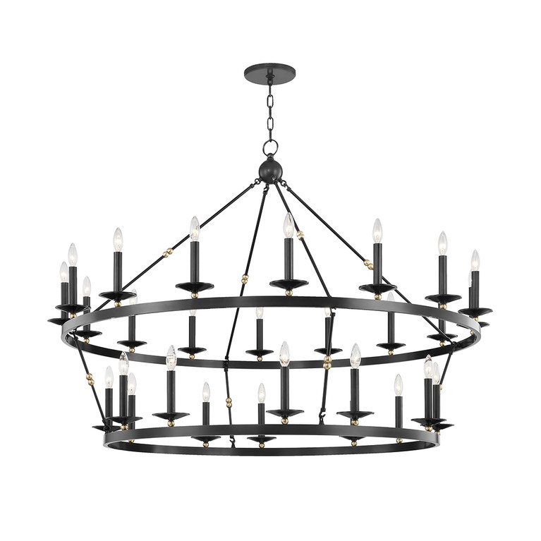 Hudson Valley - 3228-AOB - 28 Light Chandelier - Allendale - Aged Brass/Old Bronze