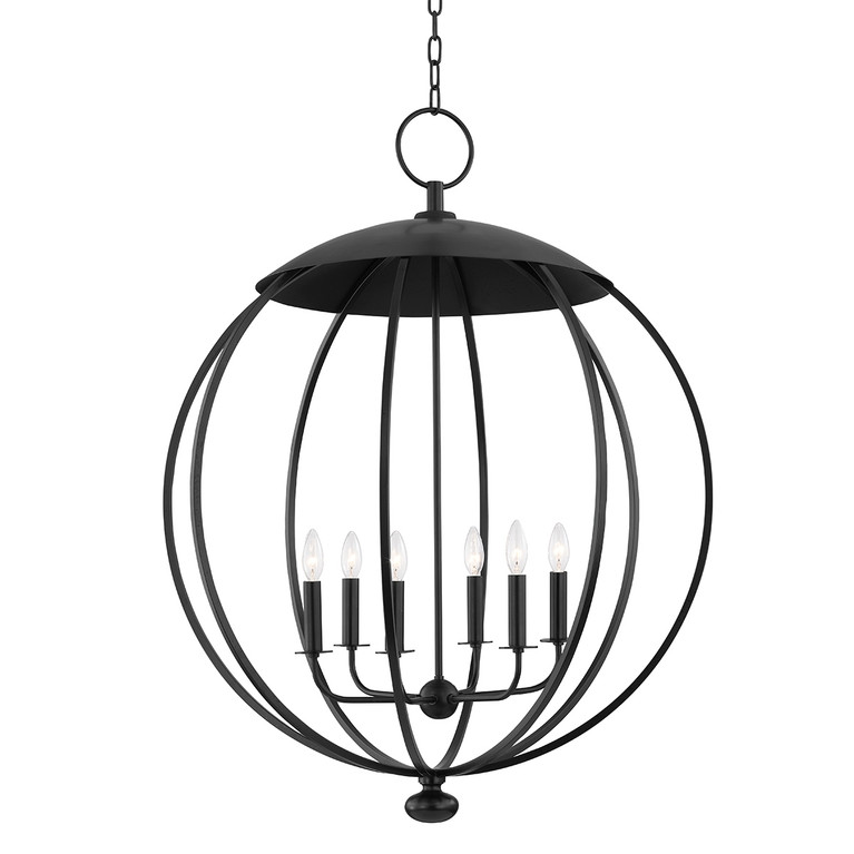 Hudson Valley - 9132-AI - Six Light Lantern - Wesley - Aged Iron