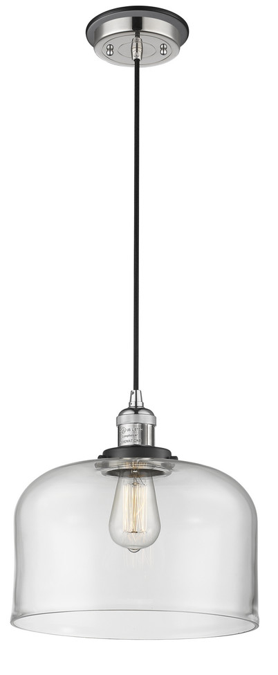 Innovations - 201CBP-PNBK-G72-L - One Light Mini Pendant - Franklin Restoration - Polished Nickel