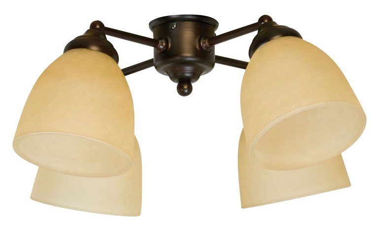 Craftmade - LK400-OB-LED - LED Fan Light Kit - 4 Light Fitter and Glass - Oiled Bronze