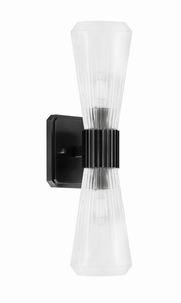 Toltec Lighting - 4820-MB-880 - Two Light Wall Sconce - Everleigh - Matte Black