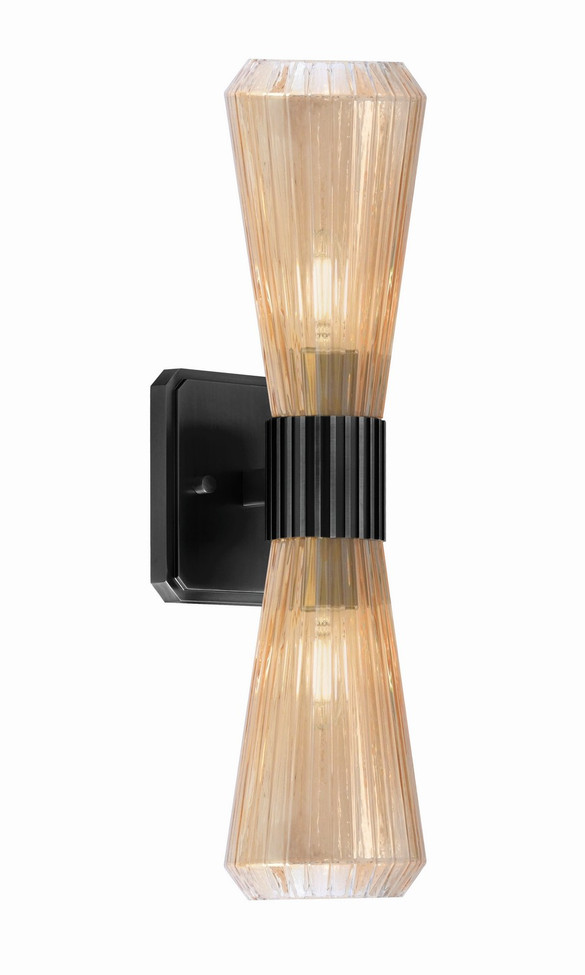 Toltec Lighting - 4820-MB-883 - Two Light Wall Sconce - Everleigh - Matte Black