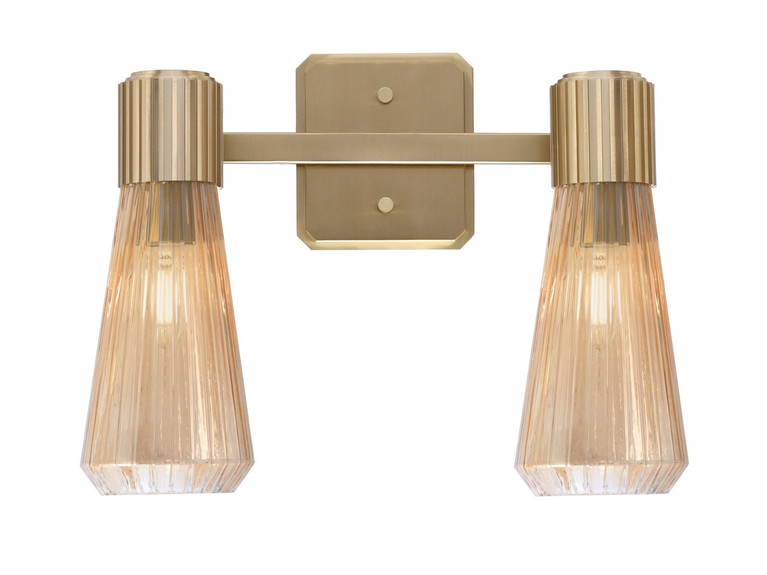 Toltec Lighting - 4822-NAB-883 - Two Light Bath Bar - Everleigh - New Age Brass