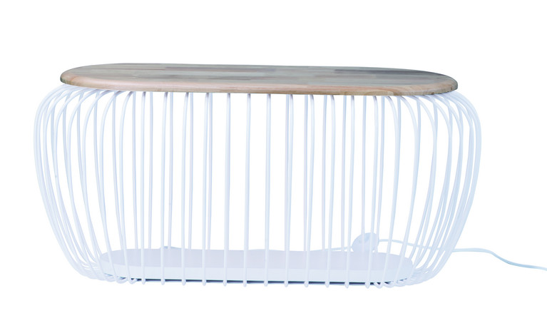 ET2 - E20579-WTNW - LED Floor Lamp - Cage - White / Navaho White