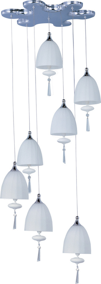 ET2 - E24356-11PC - Seven Light Pendant - Chute - Polished Chrome