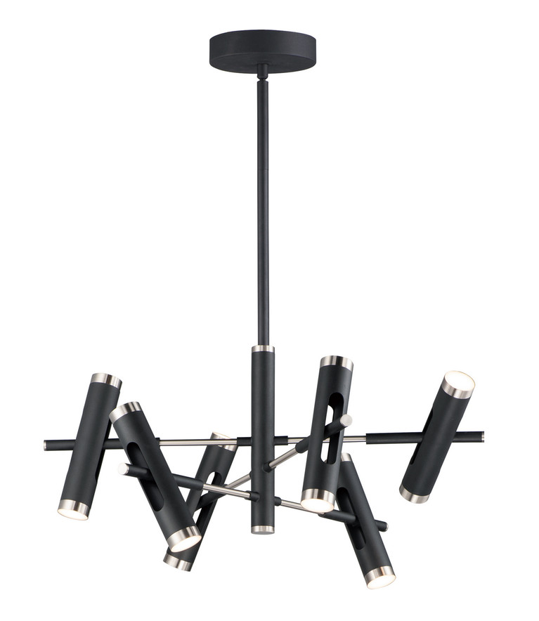 ET2 - E25046-BKSN - LED Pendant - Ambit - Black / Satin Nickel