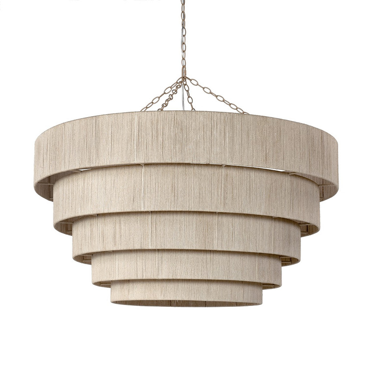 Palecek - 2139-79 - Six Light Chandelier - Everly - Natural