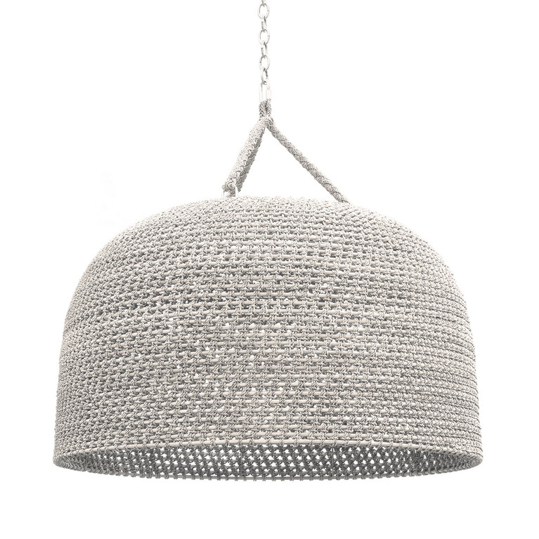 Palecek - 2411-03 - Three Light Pendant - Green Oaks - Nickel /White