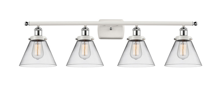 Innovations - 916-4W-WPC-G42 - Four Light Bath Vanity - Ballston Urban - White Polished Chrome