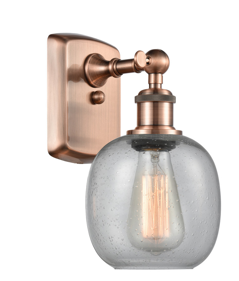 manufacturer_finish:Antique Copper|manufacturer_glass:Seedy Belfast|light_output:220.00lm|color_temperature:2200K|cri:99