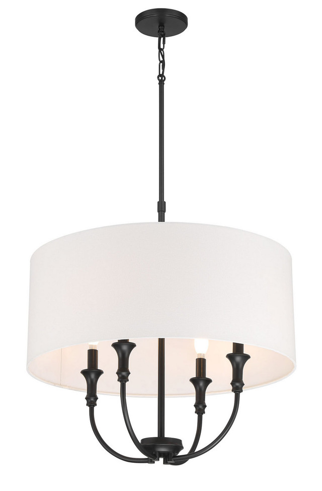 Millennium - 28904-MB - Four Light Pendant - Mairbourne - Matte Black