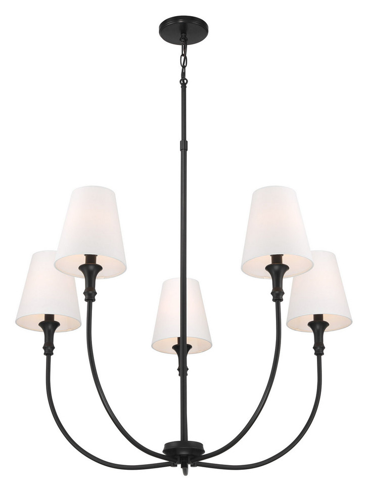 Millennium - 28905-MB - Five Light Chandelier - Mairbourne - Matte Black