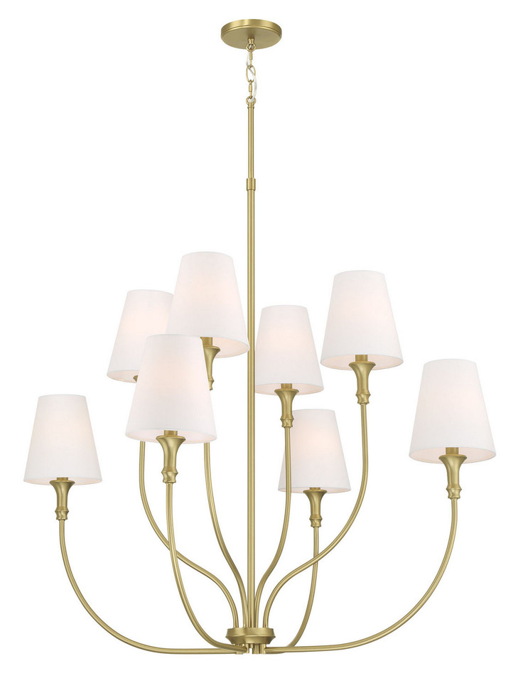 Millennium - 28908-VB - Eight Light Chandelier - Mairbourne - Vintage Brass