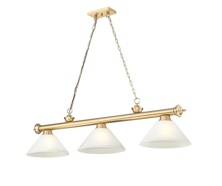 Z-Lite - 2306-3HBR-AWL14 - Three Light Billiard - Cordon - Heritage Brass