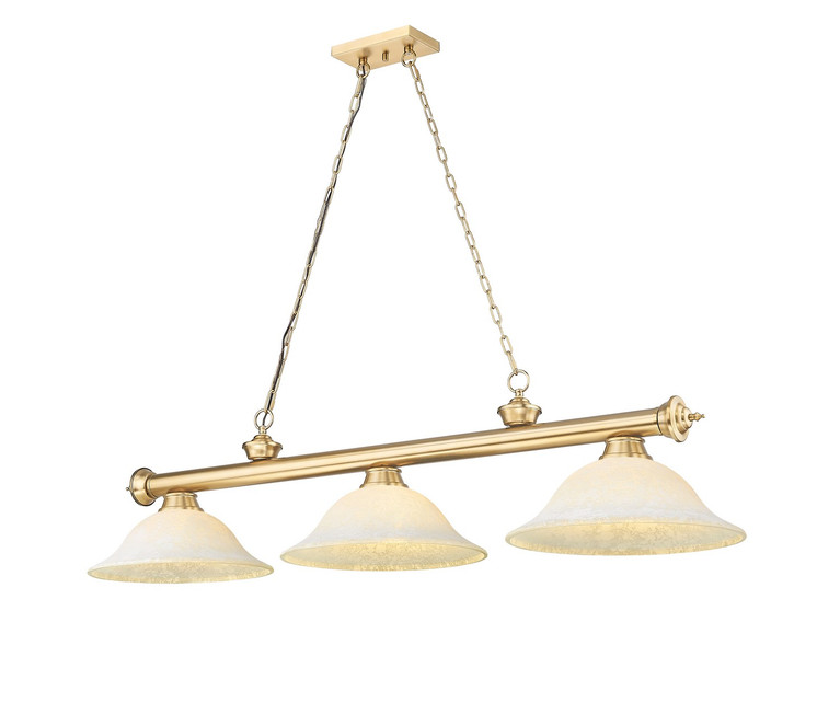 Z-Lite - 2306-3HBR-GM16 - Three Light Billiard - Cordon - Heritage Brass