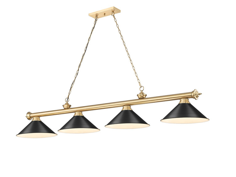 Z-Lite - 2306-4HBR-MB15 - Four Light Billiard - Cordon - Heritage Brass