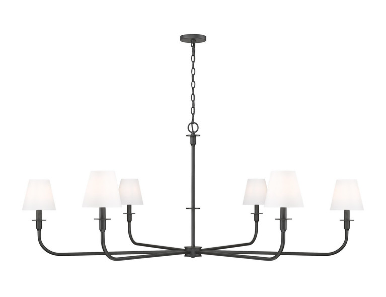 Z-Lite - 3049-62MB - Six Light Chandelier - Tova - Matte Black