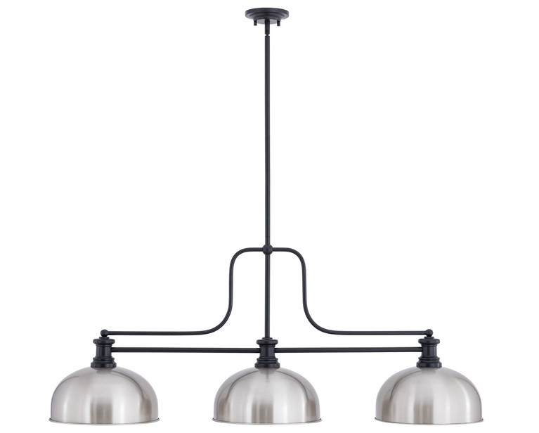 Z-Lite - 725-3MB-D13BN - Three Light Billiard - Melange - Matte Black