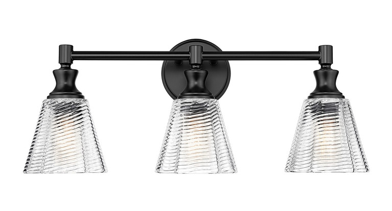Z-Lite - 7704-3V-MB - Three Light Vanity - Auden - Matte Black