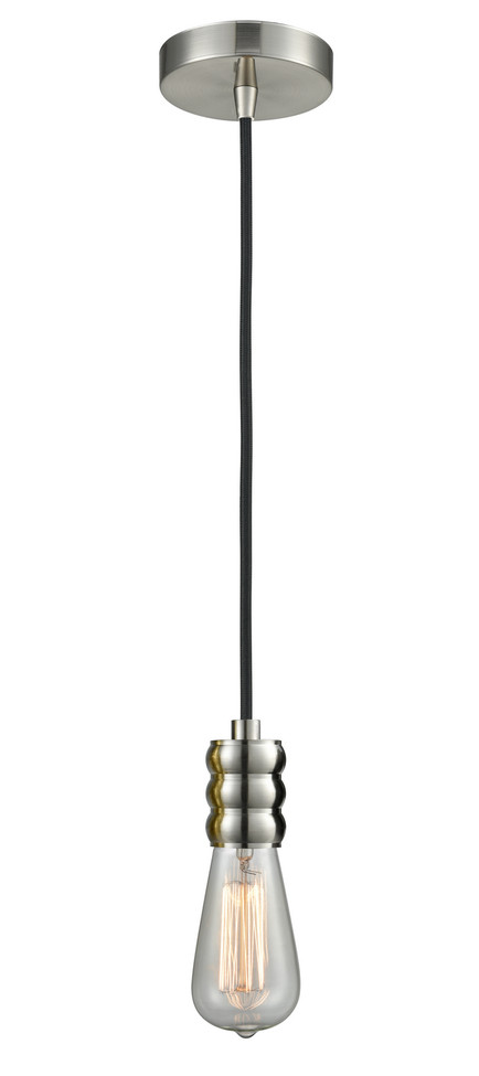 Innovations - 100SN-10BK-5SN - One Light Mini Pendant - Gatsby - Satin Nickel