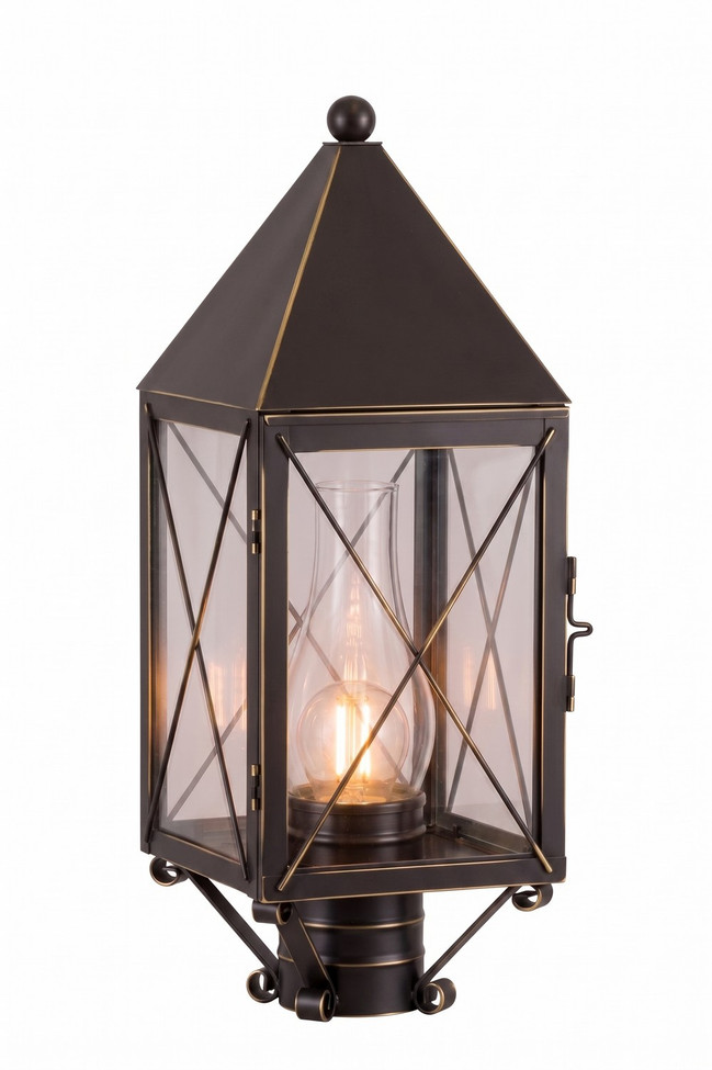 Innovations - 9520-X-BZ-CL-C - One Light Post Lantern - Ashford - Bronze