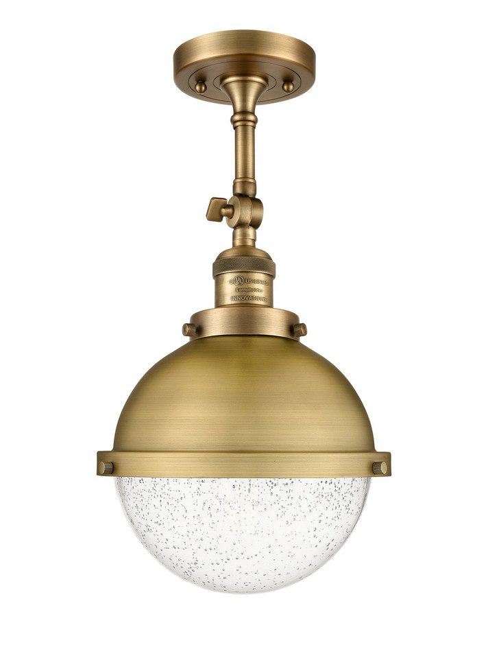 Innovations - 201F-BB-HFS-84-BB-LED - LED Semi-Flush Mount - Franklin Restoration - Brushed Brass
