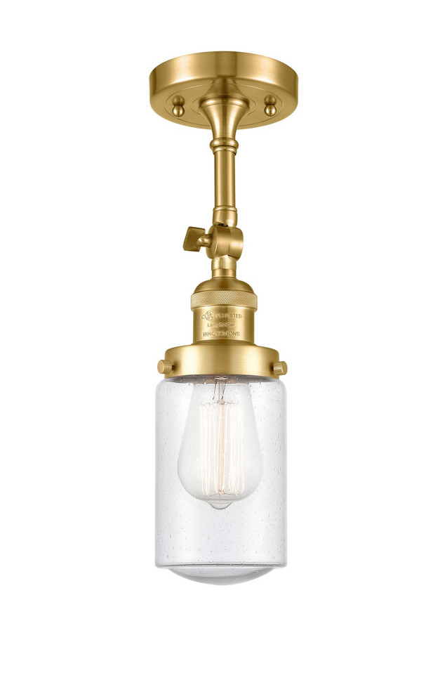 Innovations - 201F-SG-G314-LED - LED Semi-Flush Mount - Franklin Restoration - Satin Gold